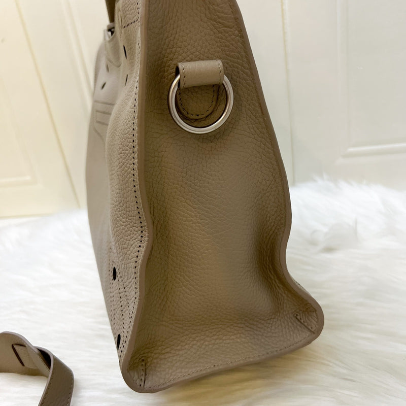 Balenciaga Blackout City in Greige Grained Leather and SHW