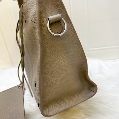 Balenciaga Blackout City in Greige Grained Leather and SHW