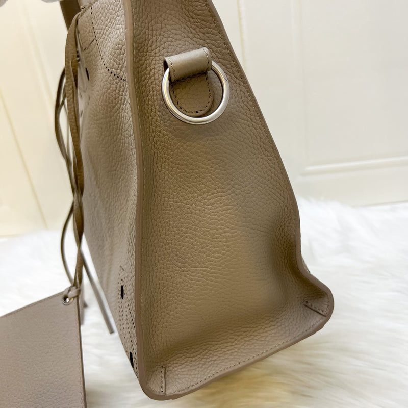 Balenciaga Blackout City in Greige Grained Leather and SHW