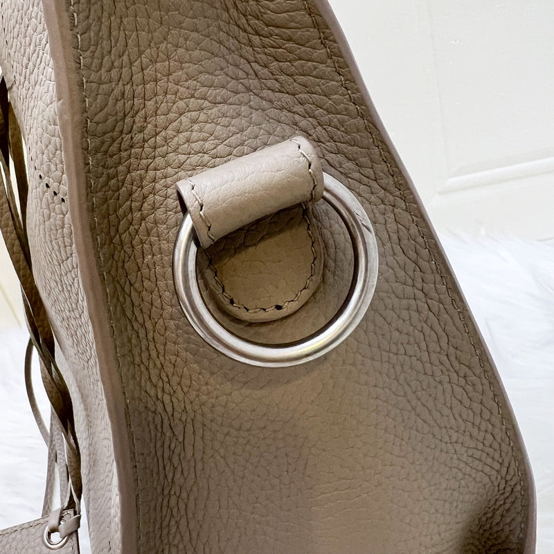 Balenciaga Blackout City in Greige Grained Leather and SHW