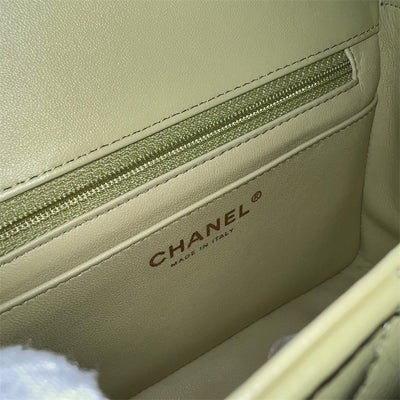 Chanel Classic Square Mini Flap in 23C Light Green Lambskin LGHW