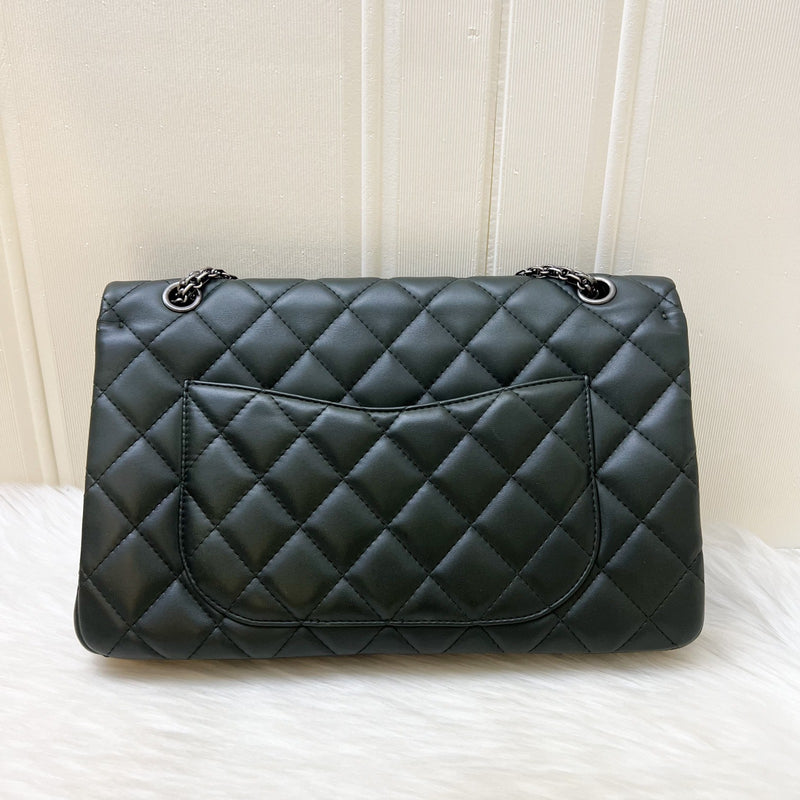 Chanel 2.55 Reissue 227 Maxi in Dark Green Lambskin RHW