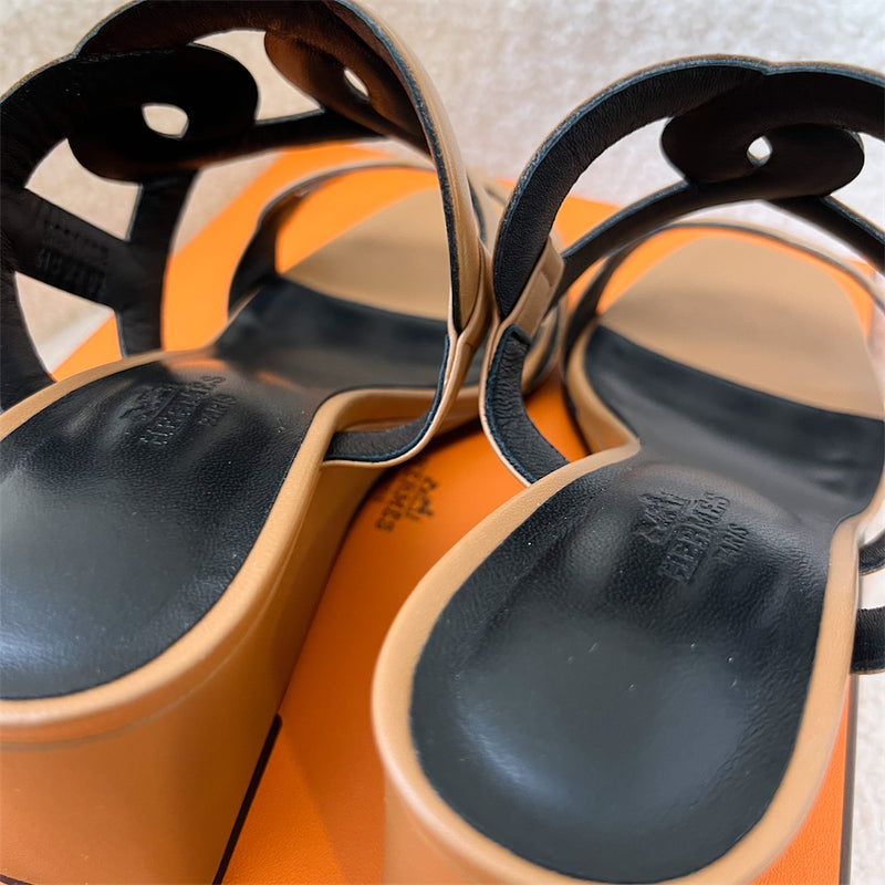 Hermes Figari 55 Sandal in Naturel Leather Size 38