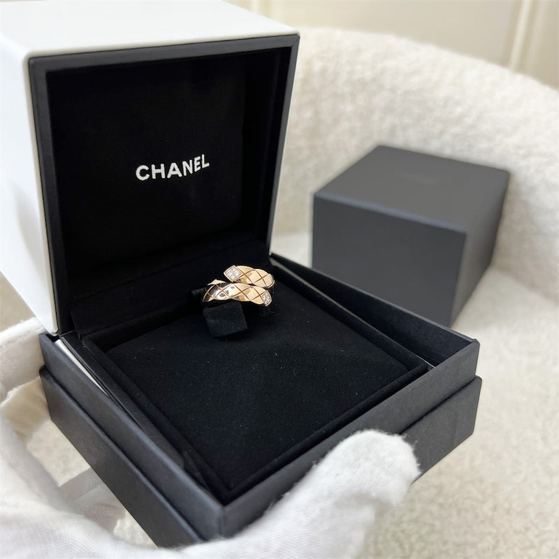 Chanel Coco Crush Toi Et Moi Ring Large Version with Diamonds in 18K Yellow Gold Sz 52