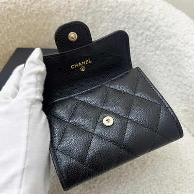 Chanel Classic XL Snap Card Holder in Black Caviar and GHW (Model: AP0220)