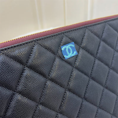 Chanel Medium O-Case / Pouch in Black Caviar and GHW