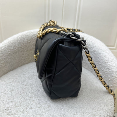 Chanel 19 Small Flap in Black Lambskin and 3-tone HW