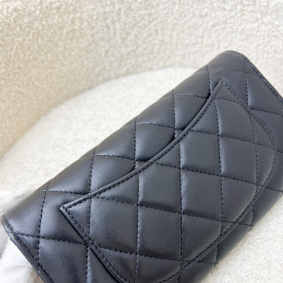Chanel Classic Long Wallet in Black Lambskin and GHW (Model: AP0241)