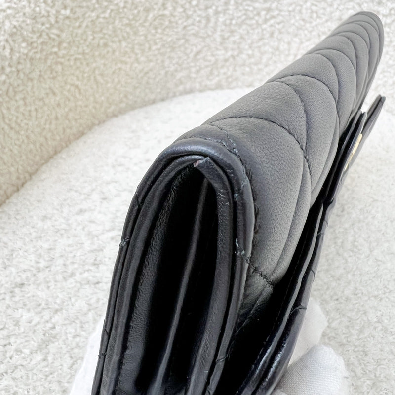 Chanel Classic Long Wallet in Black Lambskin and GHW (Model: AP0241)