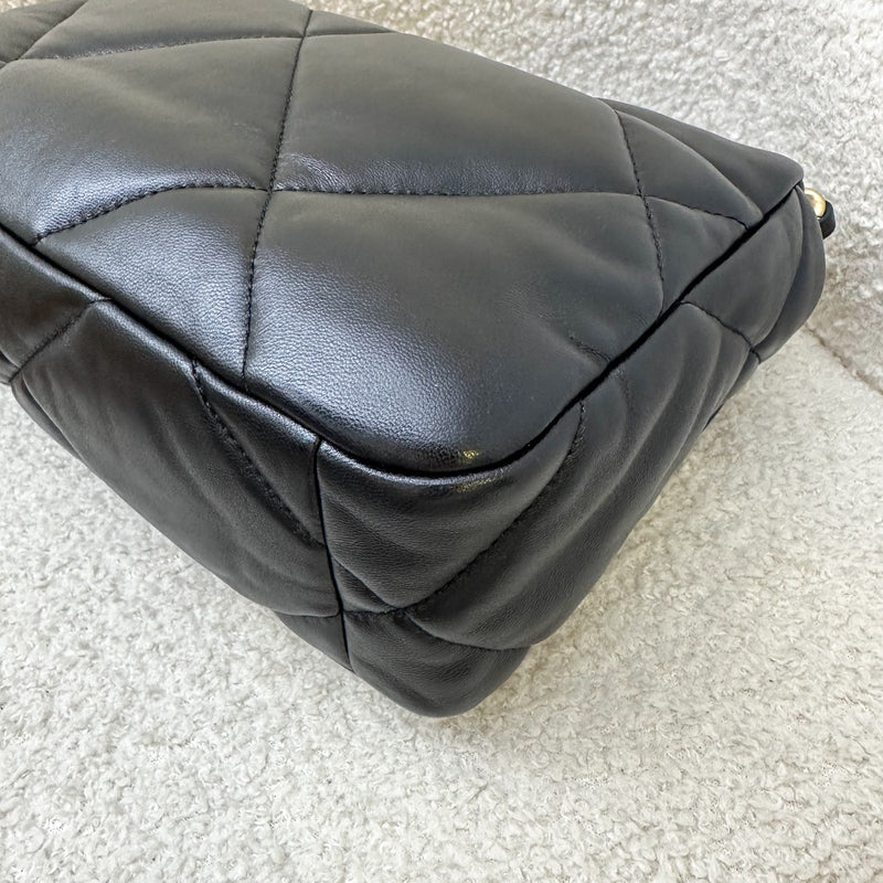 Chanel 19 Small Flap in Black Lambskin and 3-tone HW