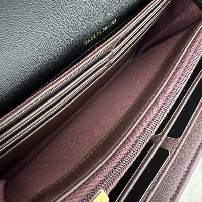 Chanel Classic Long Wallet in Black Lambskin and GHW (Model: AP0241)