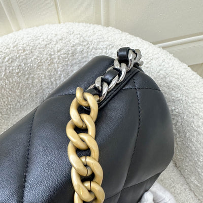 Chanel 19 Small Flap in Black Lambskin and 3-tone HW