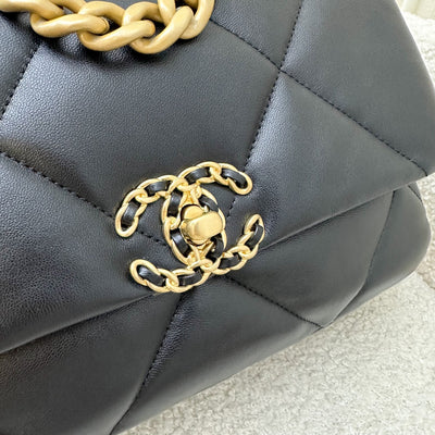 Chanel 19 Small Flap in Black Lambskin and 3-tone HW