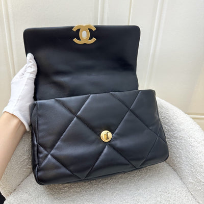 Chanel 19 Small Flap in Black Lambskin and 3-tone HW