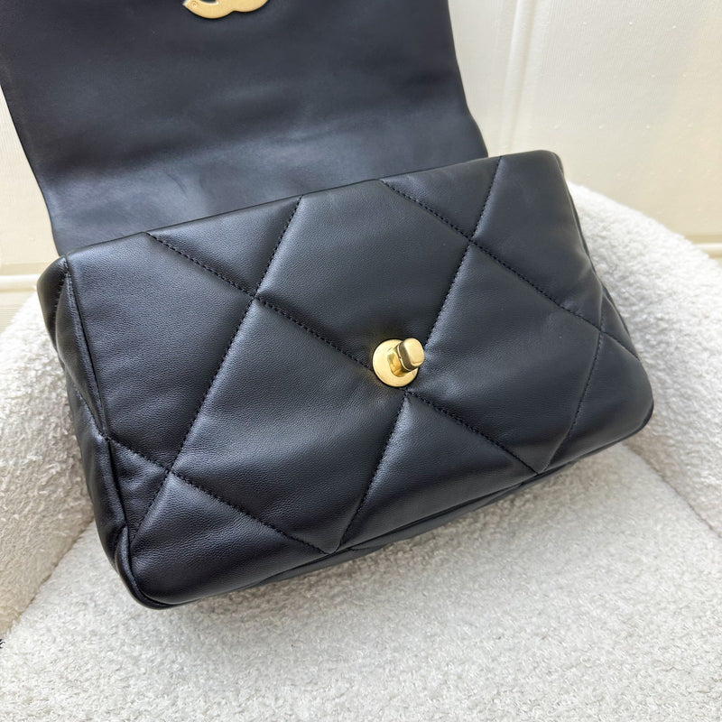 Chanel 19 Small Flap in Black Lambskin and 3-tone HW