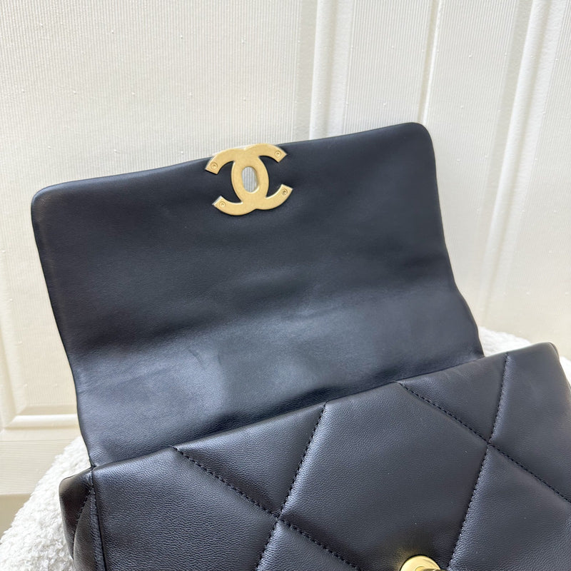 Chanel 19 Small Flap in Black Lambskin and 3-tone HW