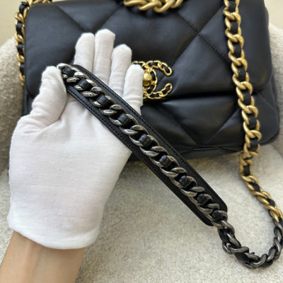 Chanel 19 Small Flap in Black Lambskin and 3-tone HW