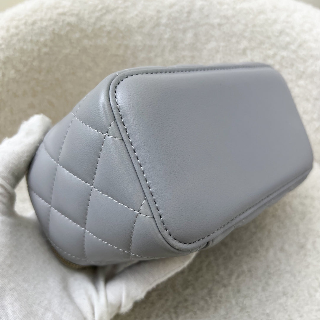 Chanel Pearl Crush Small Vanity in 21B Grey Lambskin and AGHW