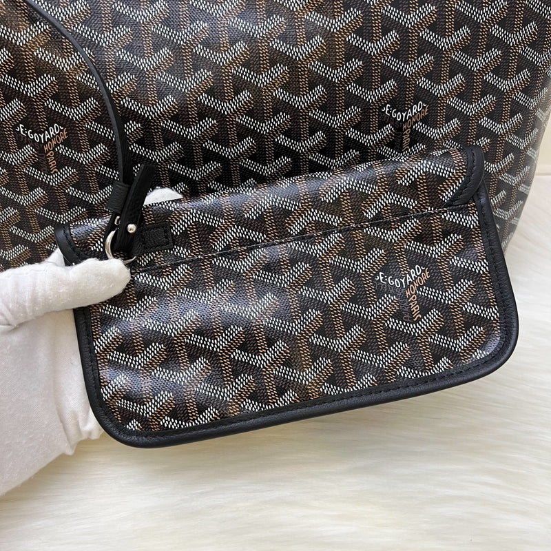 Goyard Anjou PM Tote Bag in Black Signature Canvas