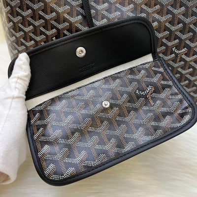 Goyard Anjou PM Tote Bag in Black Signature Canvas