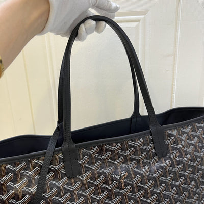 Goyard Anjou PM Tote Bag in Black Signature Canvas