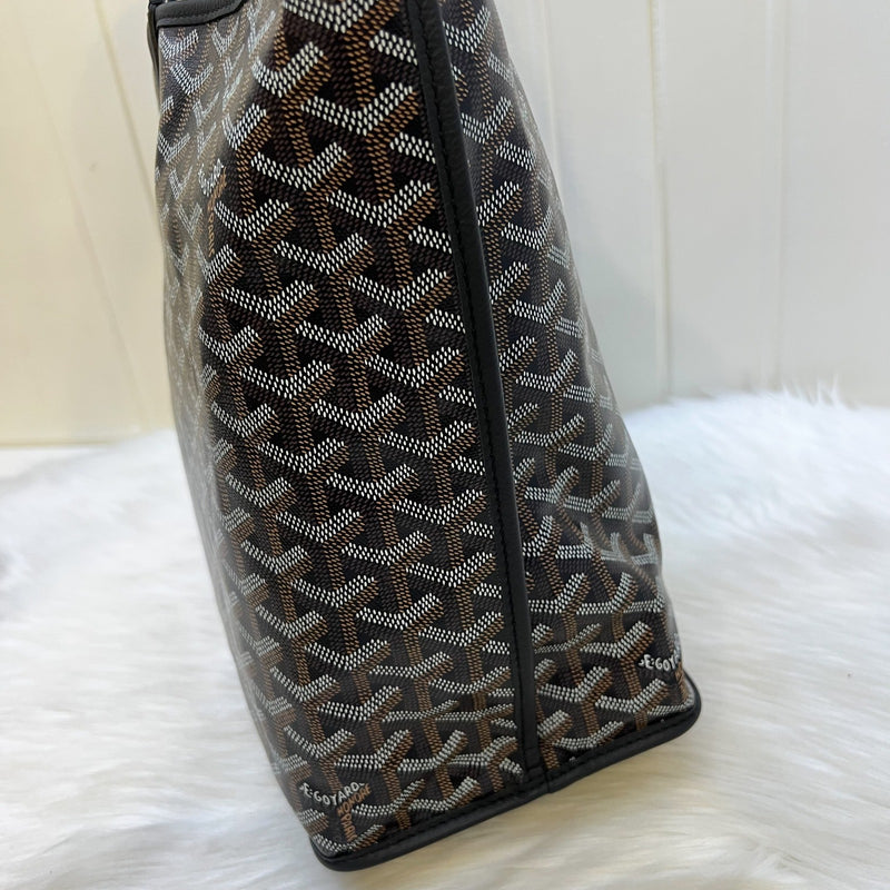 Goyard Anjou PM Tote Bag in Black Signature Canvas