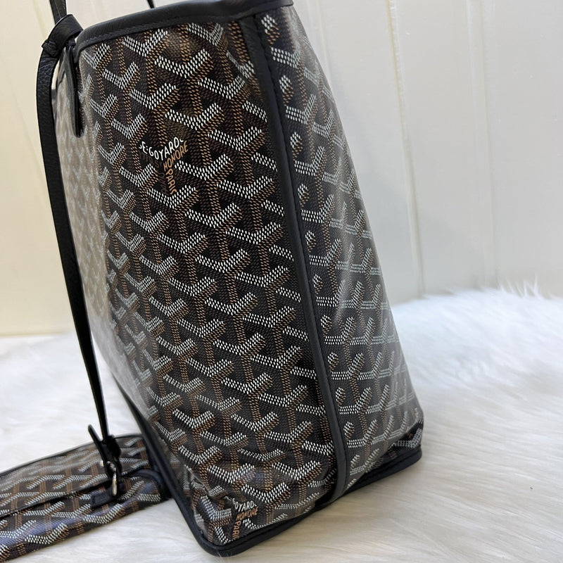 Goyard Anjou PM Tote Bag in Black Signature Canvas