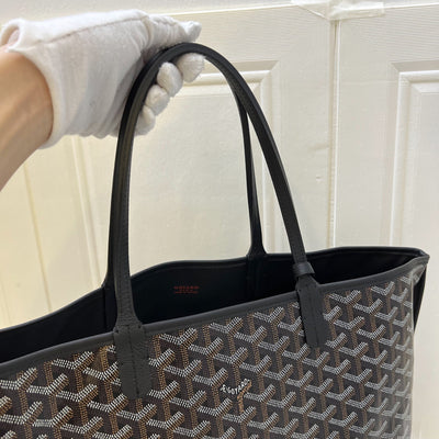 Goyard Anjou PM Tote Bag in Black Signature Canvas