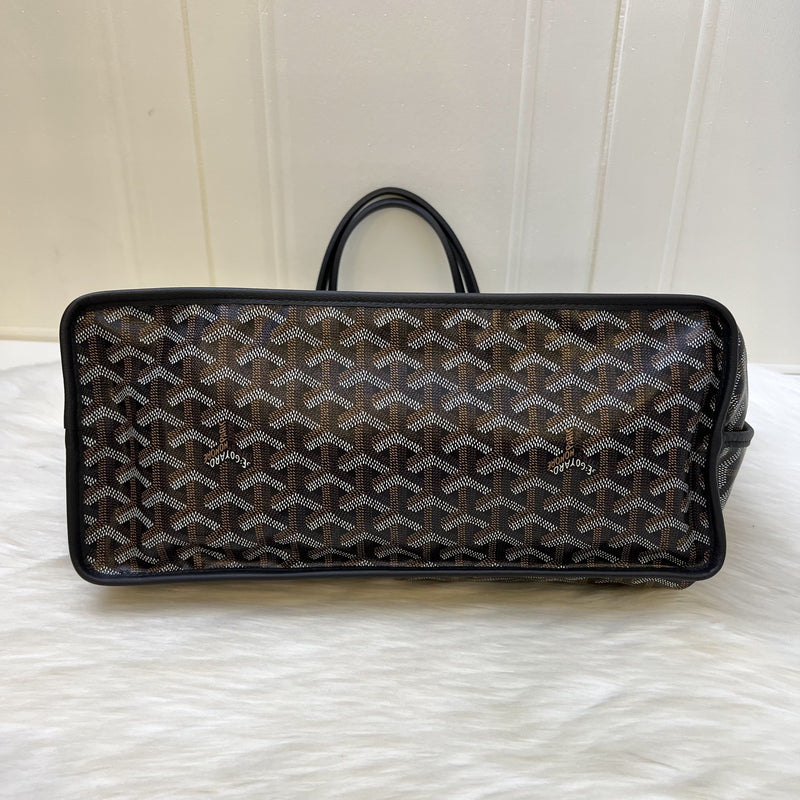 Goyard Anjou PM Tote Bag in Black Signature Canvas