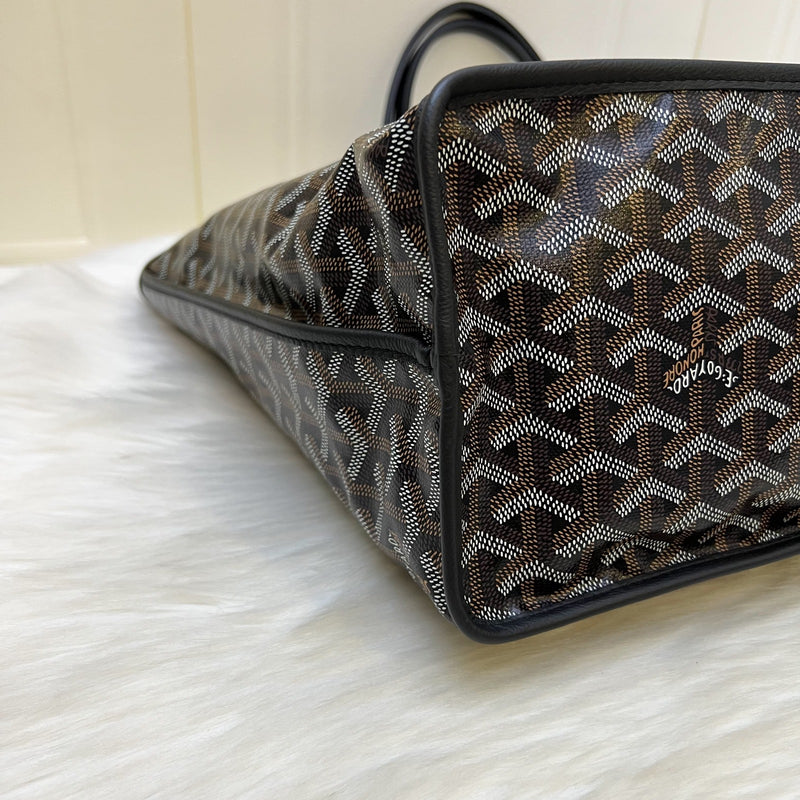 Goyard Anjou PM Tote Bag in Black Signature Canvas