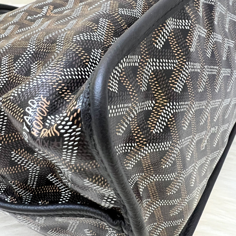 Goyard Anjou PM Tote Bag in Black Signature Canvas