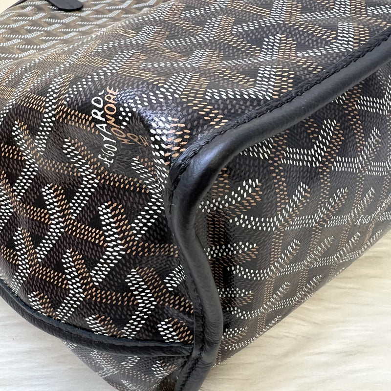 Goyard Anjou PM Tote Bag in Black Signature Canvas