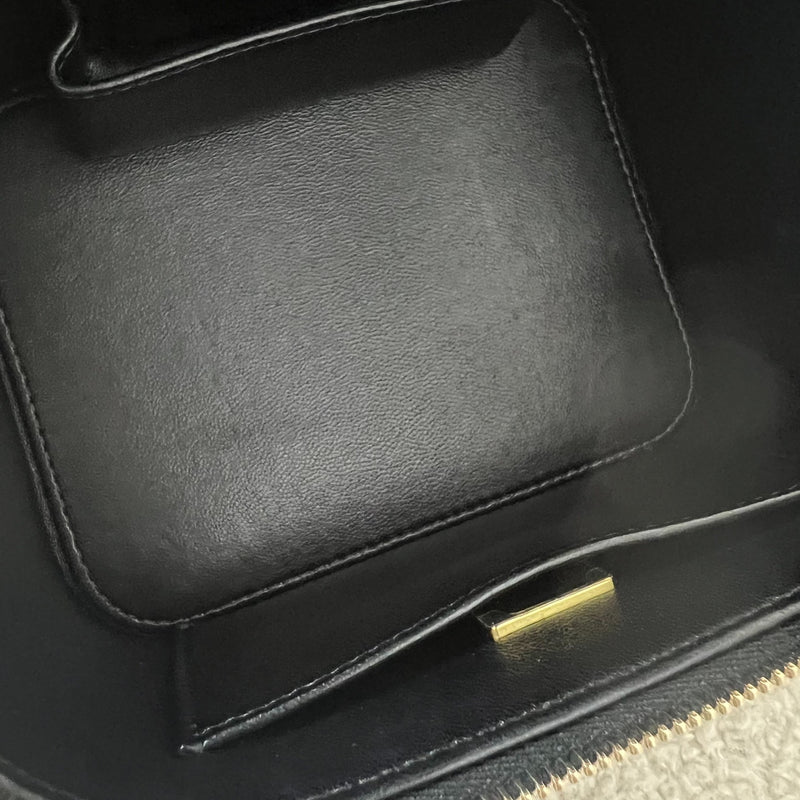 Chanel 22S Top Handle Vanity Case with Chain in Black Caviar LGHW