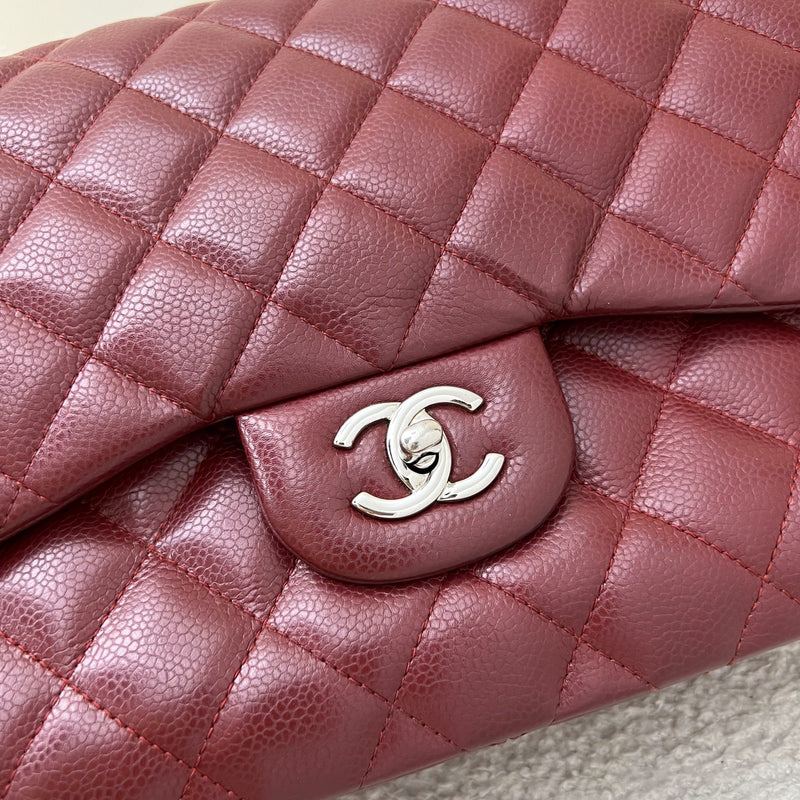 Chanel Jumbo Classic Flap DF in Dark Red Caviar and SHW