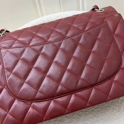 Chanel Jumbo Classic Flap DF in Dark Red Caviar and SHW