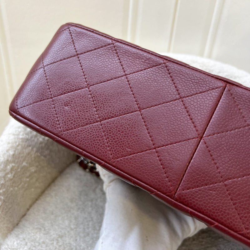 Chanel Jumbo Classic Flap DF in Dark Red Caviar and SHW