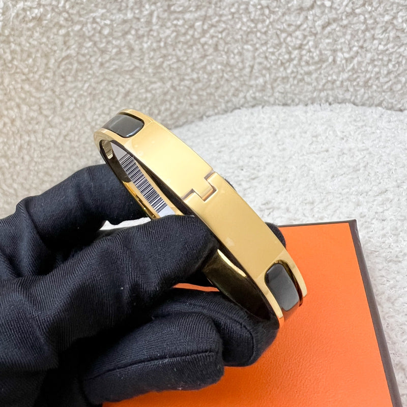 [Brand New - Oct 2025] Hermes Mini Clic Kelly Bracelet in Noir Black Enamel and GHW