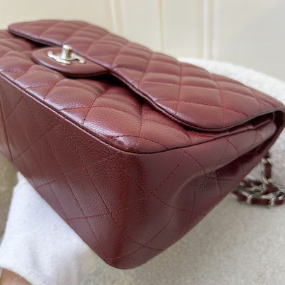 Chanel Jumbo Classic Flap DF in Dark Red Caviar and SHW