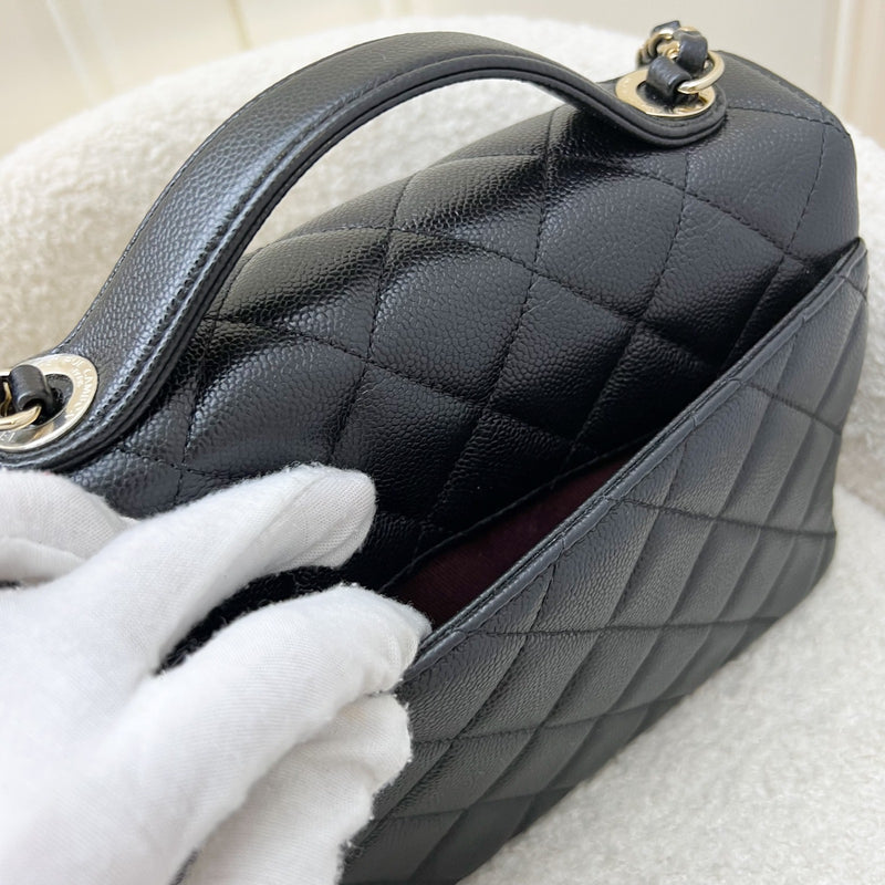 Chanel Medium Business Affinity Flap in Black Caviar and LGHW (Model: A93607)