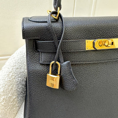 Hermes Kelly 28 in Noir Black Togo Leather and GHW