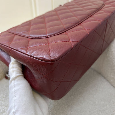 Chanel Jumbo Classic Flap DF in Dark Red Caviar and SHW