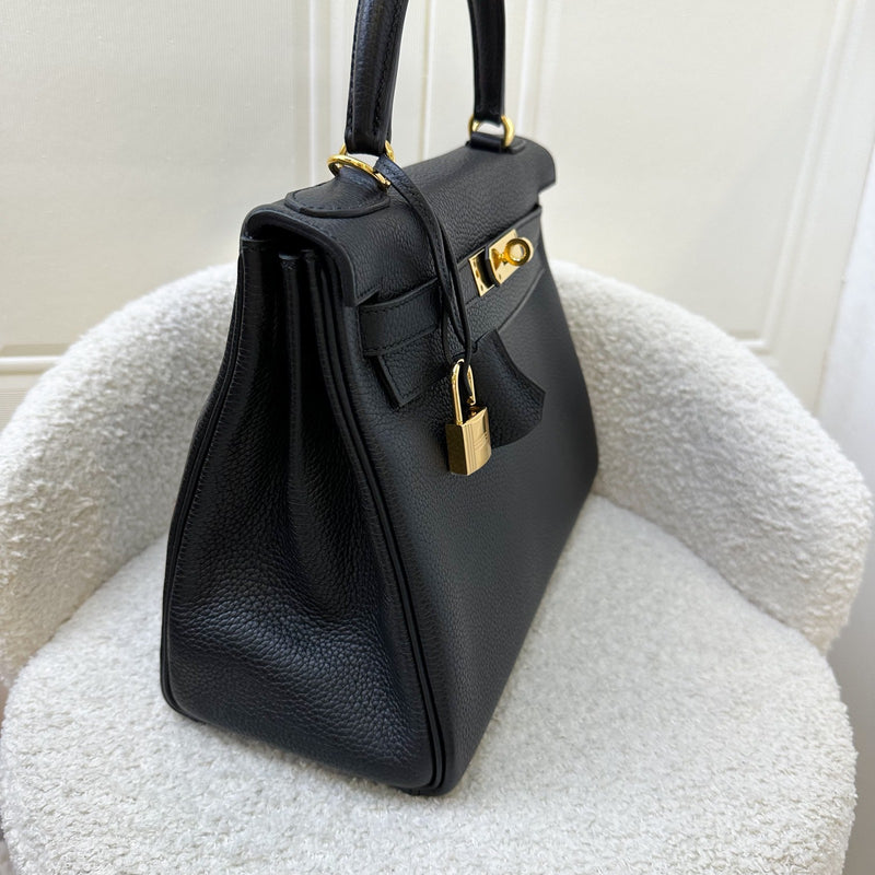 Hermes Kelly 28 in Noir Black Togo Leather and GHW