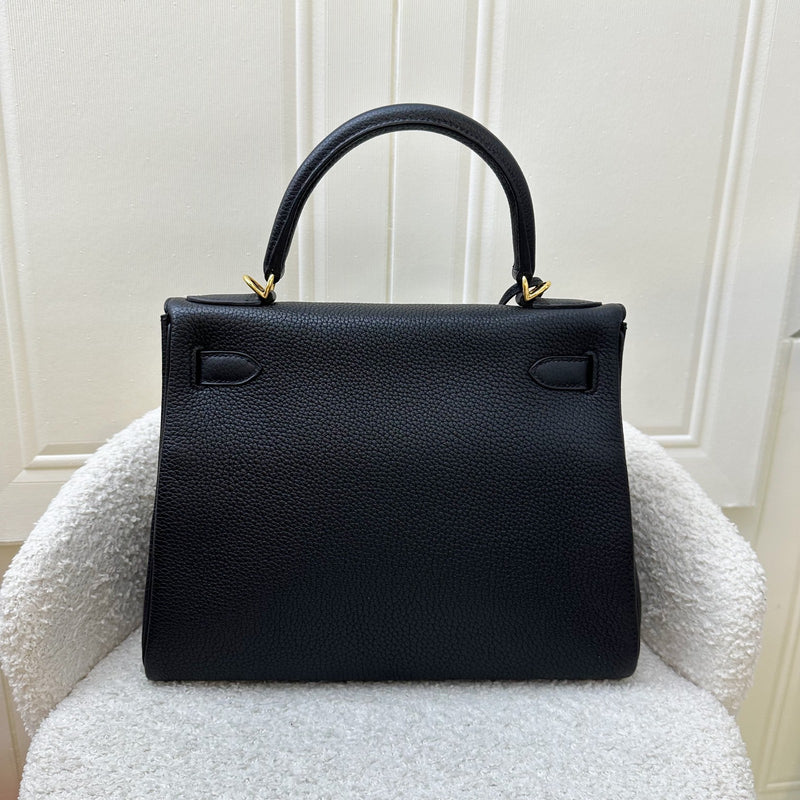 Hermes Kelly 28 in Noir Black Togo Leather and GHW