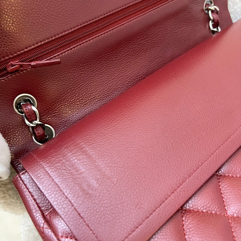 Chanel Jumbo Classic Flap DF in Dark Red Caviar and SHW