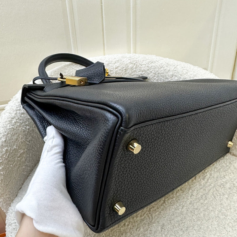 Hermes Kelly 28 in Noir Black Togo Leather and GHW