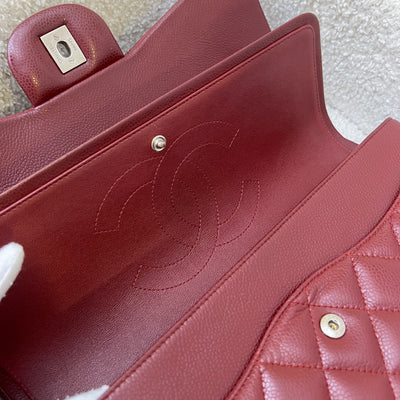 Chanel Jumbo Classic Flap DF in Dark Red Caviar and SHW