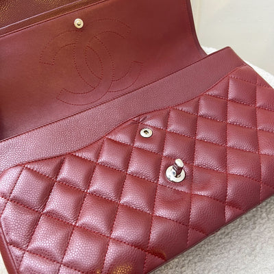 Chanel Jumbo Classic Flap DF in Dark Red Caviar and SHW