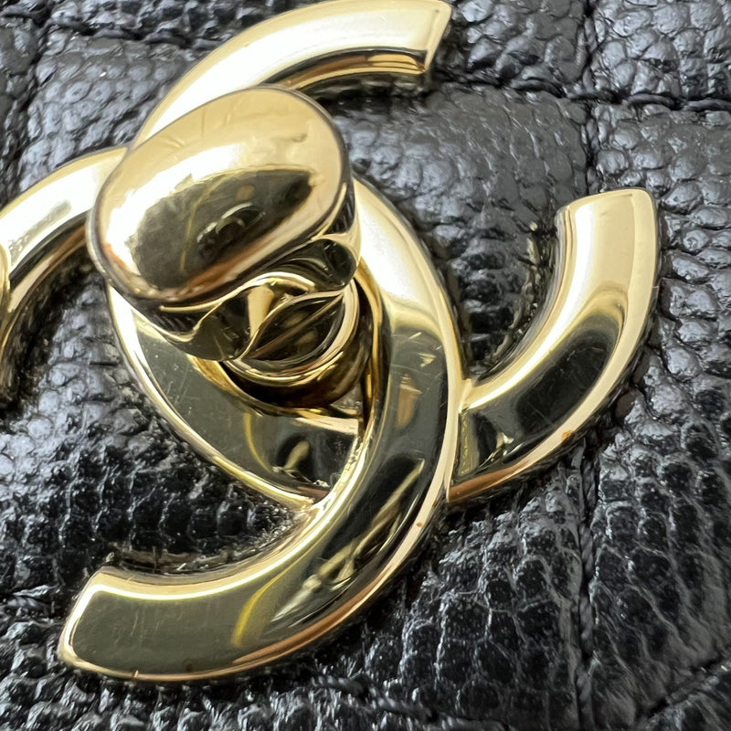 Chanel Medium Business Affinity Flap in Black Caviar and LGHW (Model: A93607)