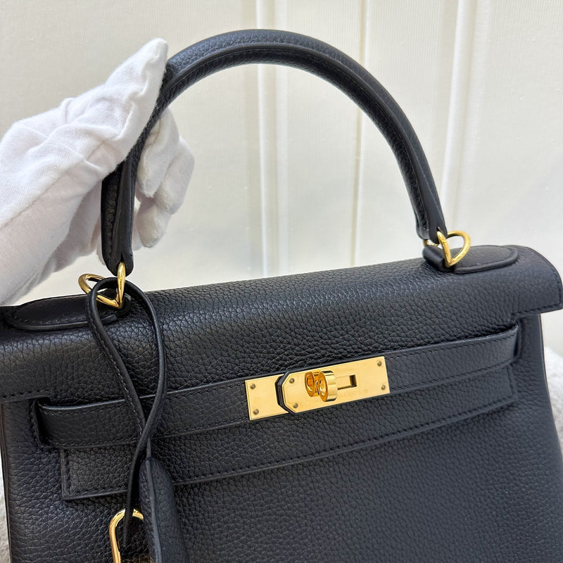 Hermes Kelly 28 in Noir Black Togo Leather and GHW