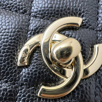 Chanel Medium Business Affinity Flap in Black Caviar and LGHW (Model: A93607)